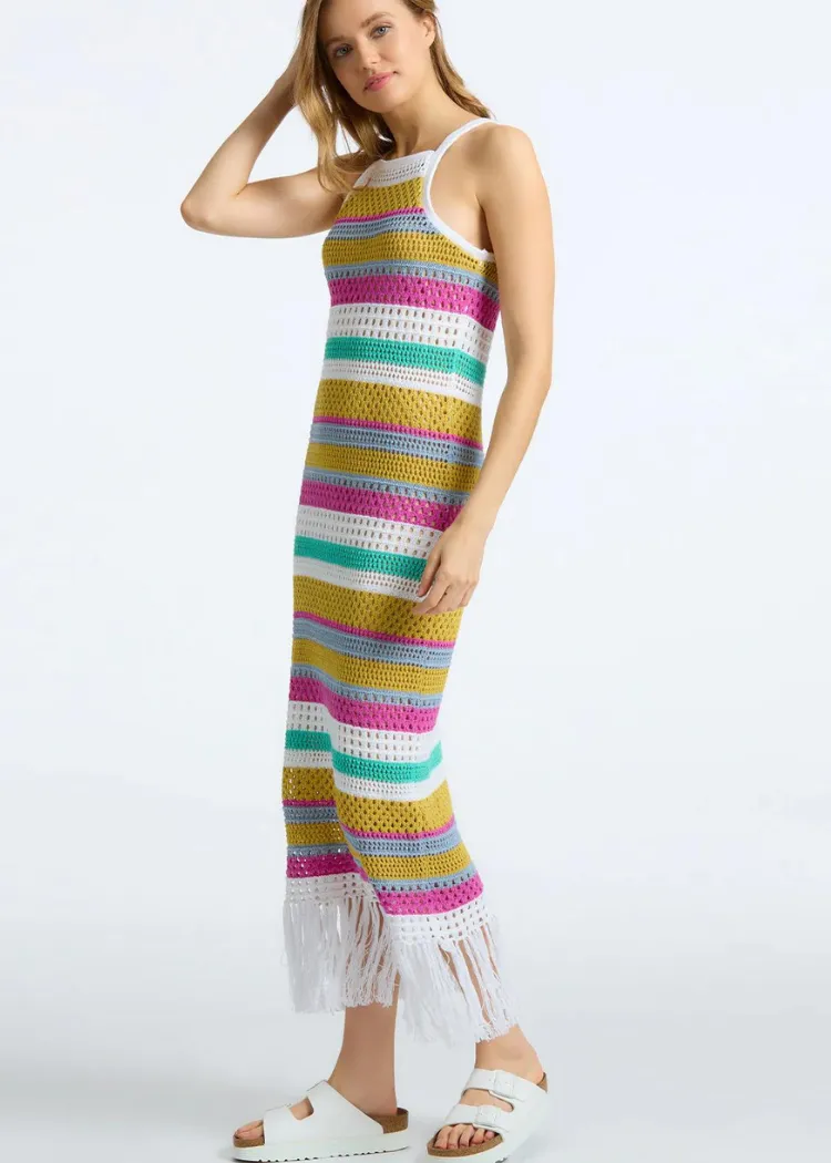 525 America Lucia Stripe Crochet Dress ***FINAL SALE***