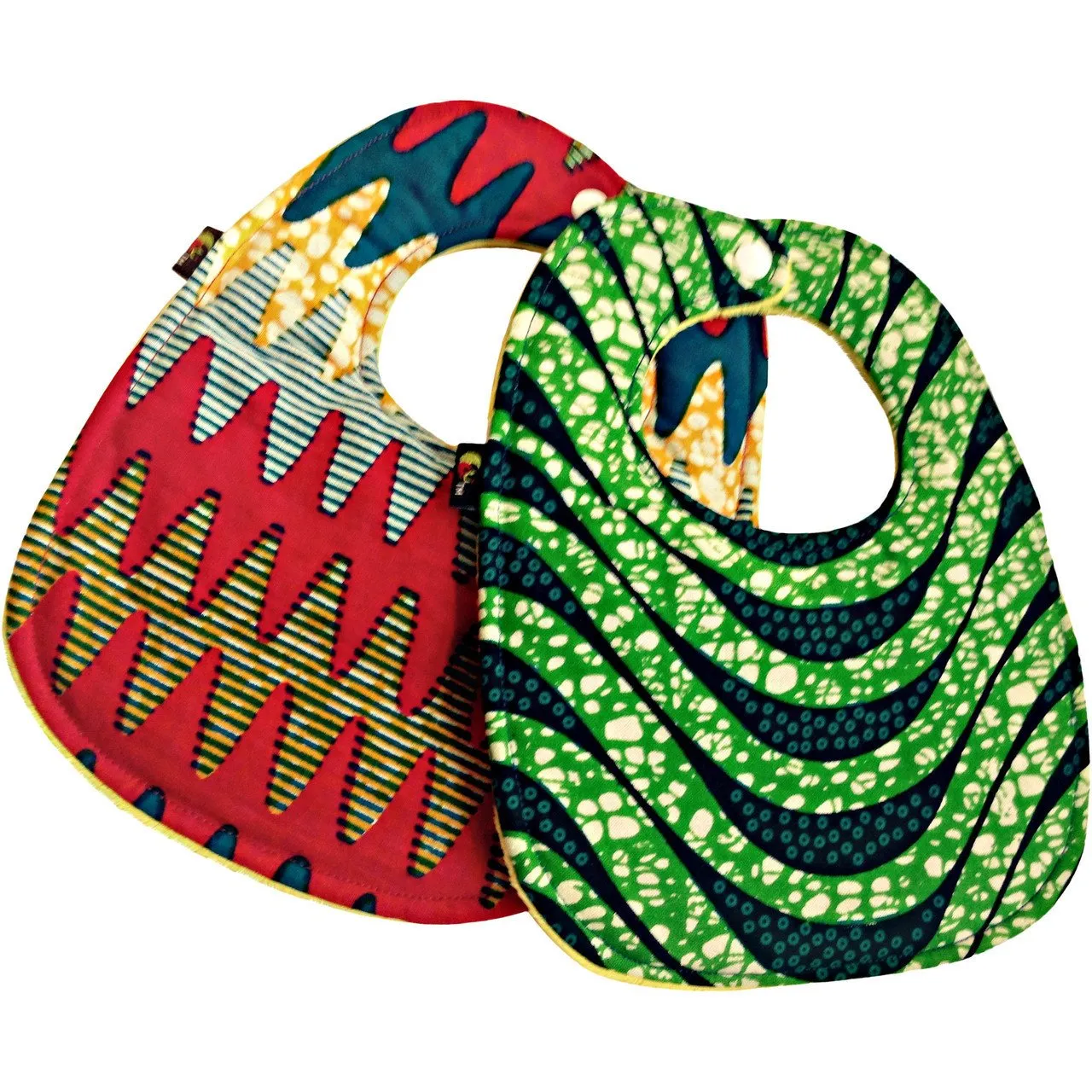 Accra African Print Baby Bib Set