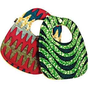 Accra African Print Baby Bib Set
