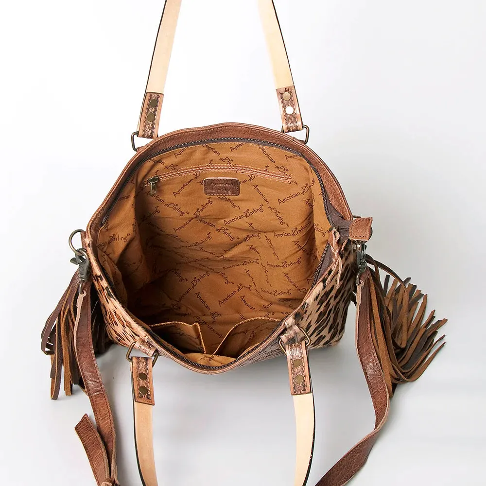 American Darling Stamped Tooled Leather Cheetah Bag
