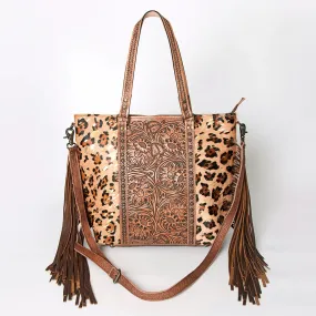 American Darling Stamped Tooled Leather Cheetah Bag