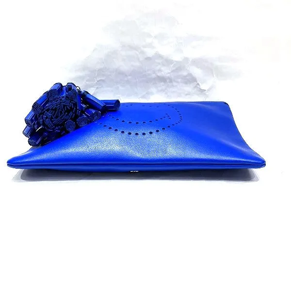 Anya Hindmarch Smiley Fringe Leather Clutch Bag
