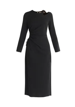 Black Sparkly Cut Out Dress