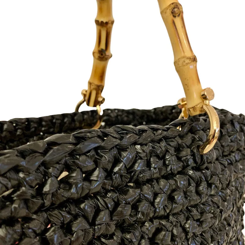 Black Venere Medium Tote Bag