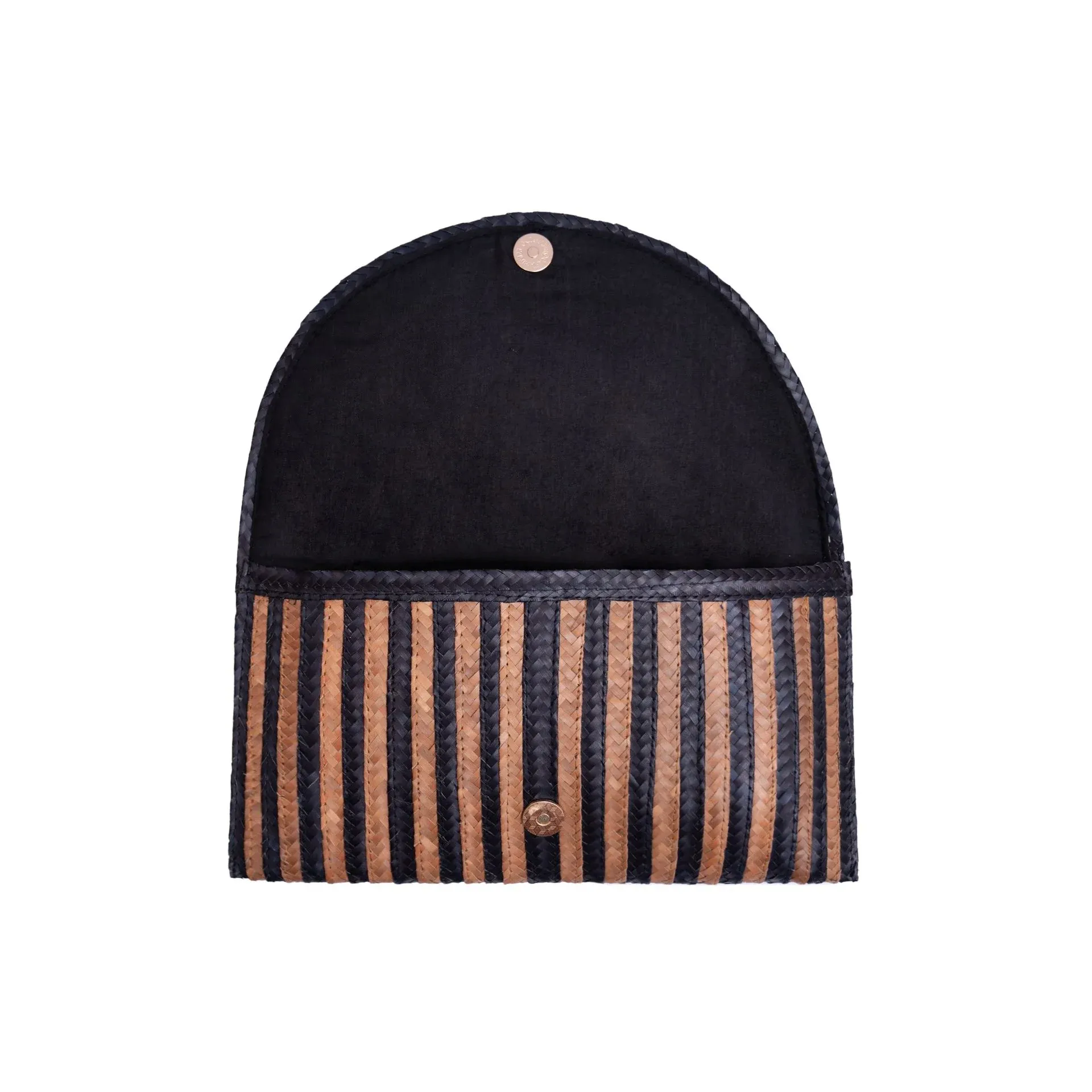 Brooke - Cream/Black Small Clutch