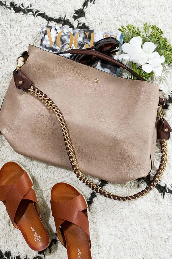Brooklyn Bliss Tote Bag In Taupe