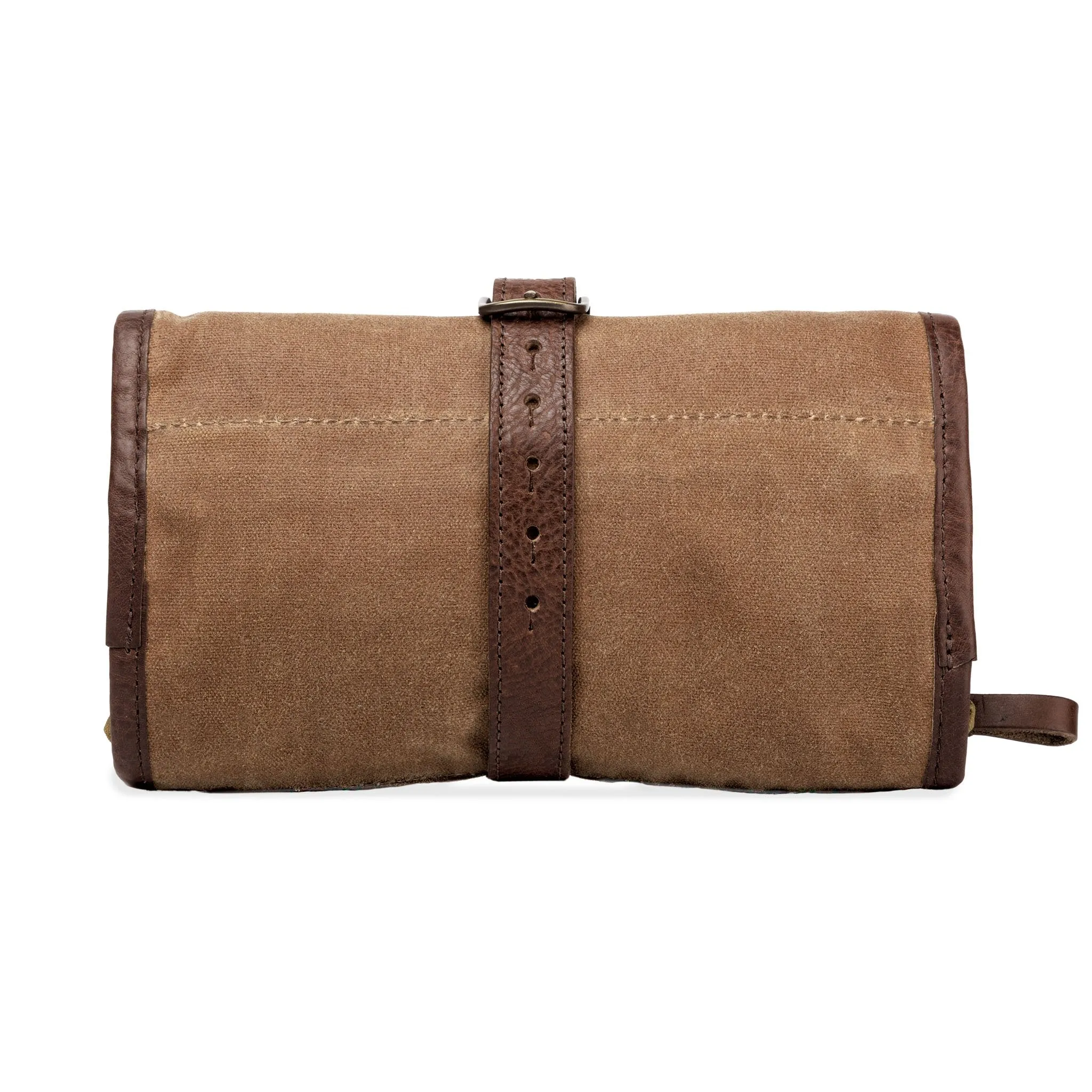 Campaign Waxed Canvas Roll-Up Shave Kit