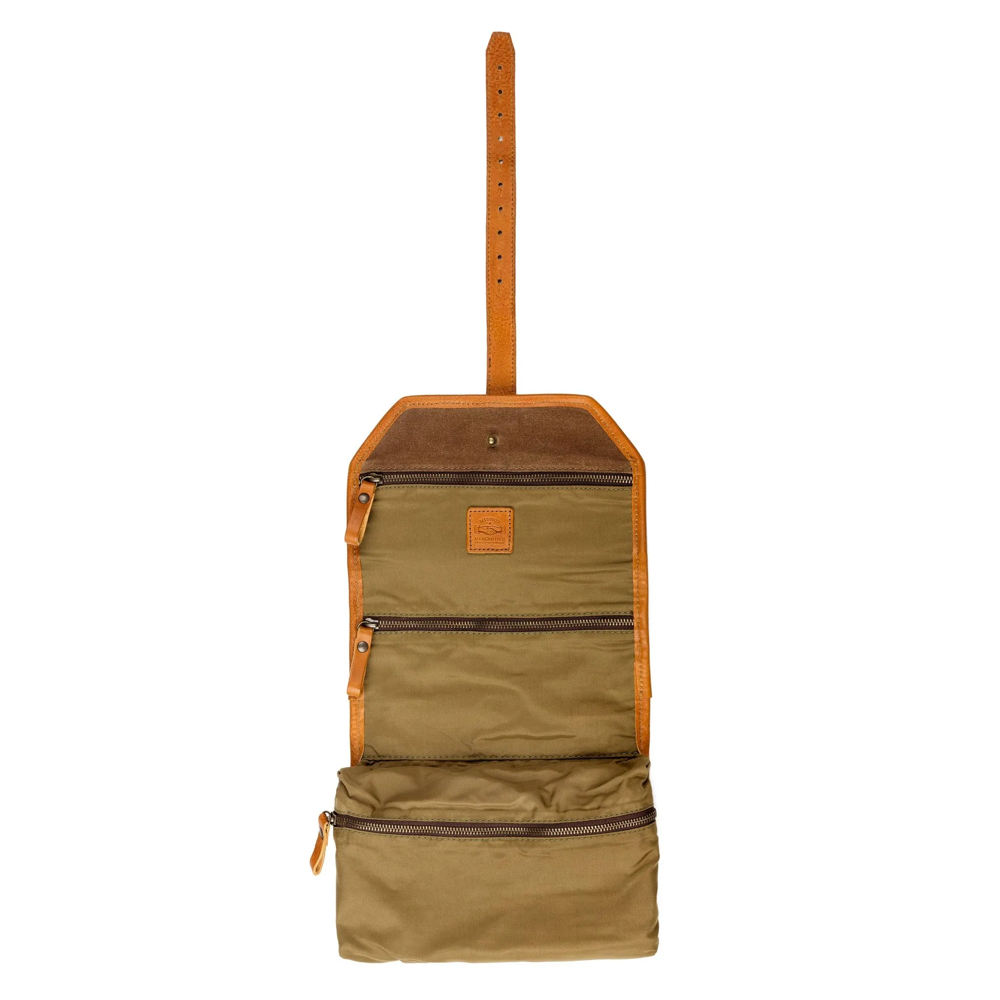 Campaign Waxed Canvas Roll-Up Shave Kit