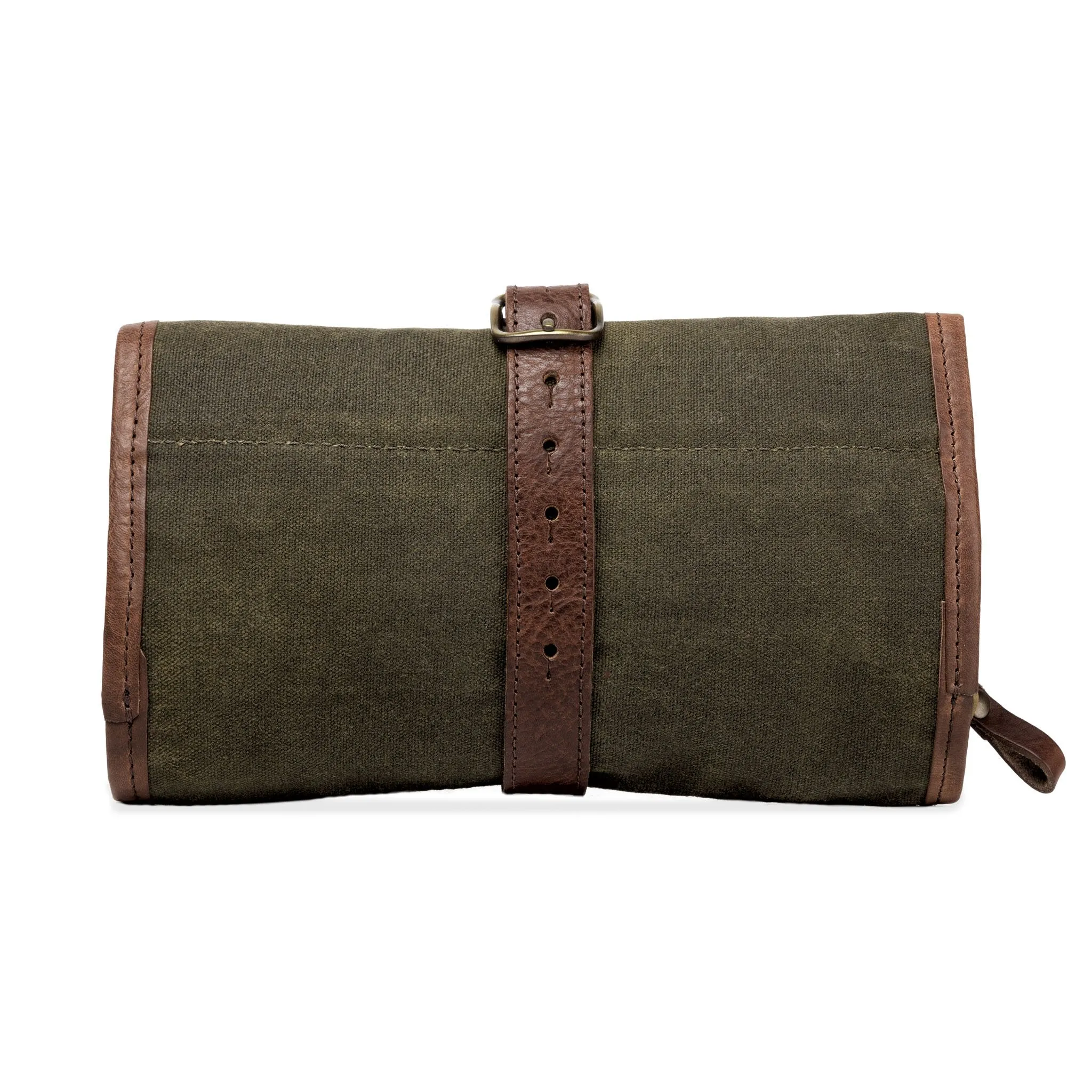 Campaign Waxed Canvas Roll-Up Shave Kit