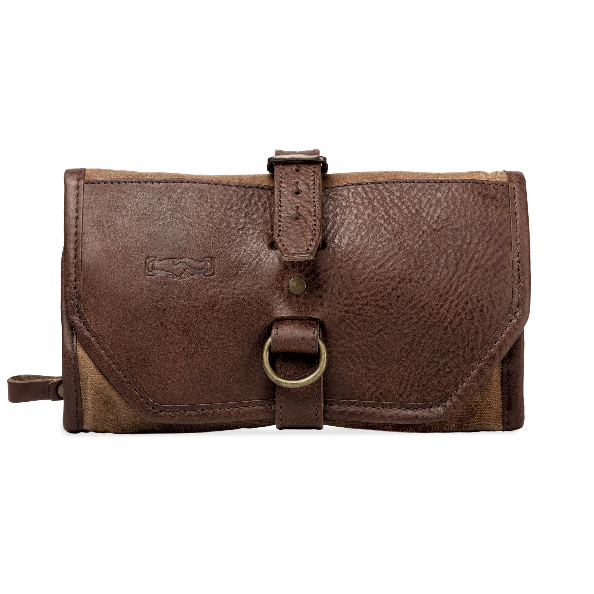 Campaign Waxed Canvas Roll-Up Shave Kit
