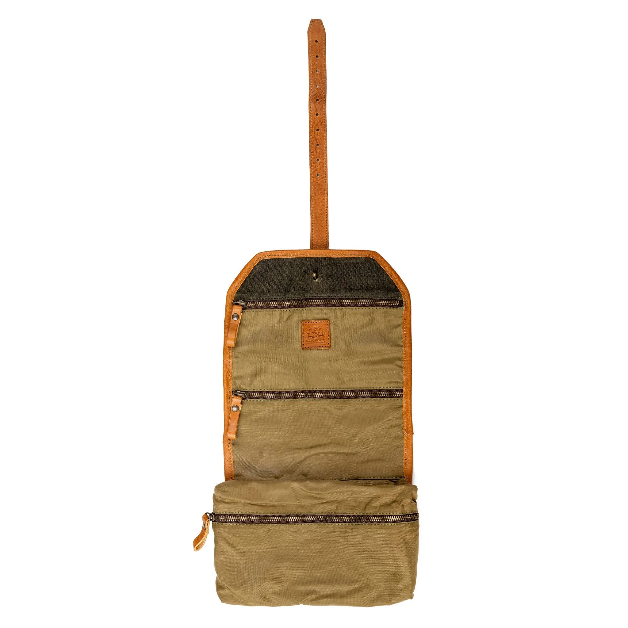 Campaign Waxed Canvas Roll-Up Shave Kit