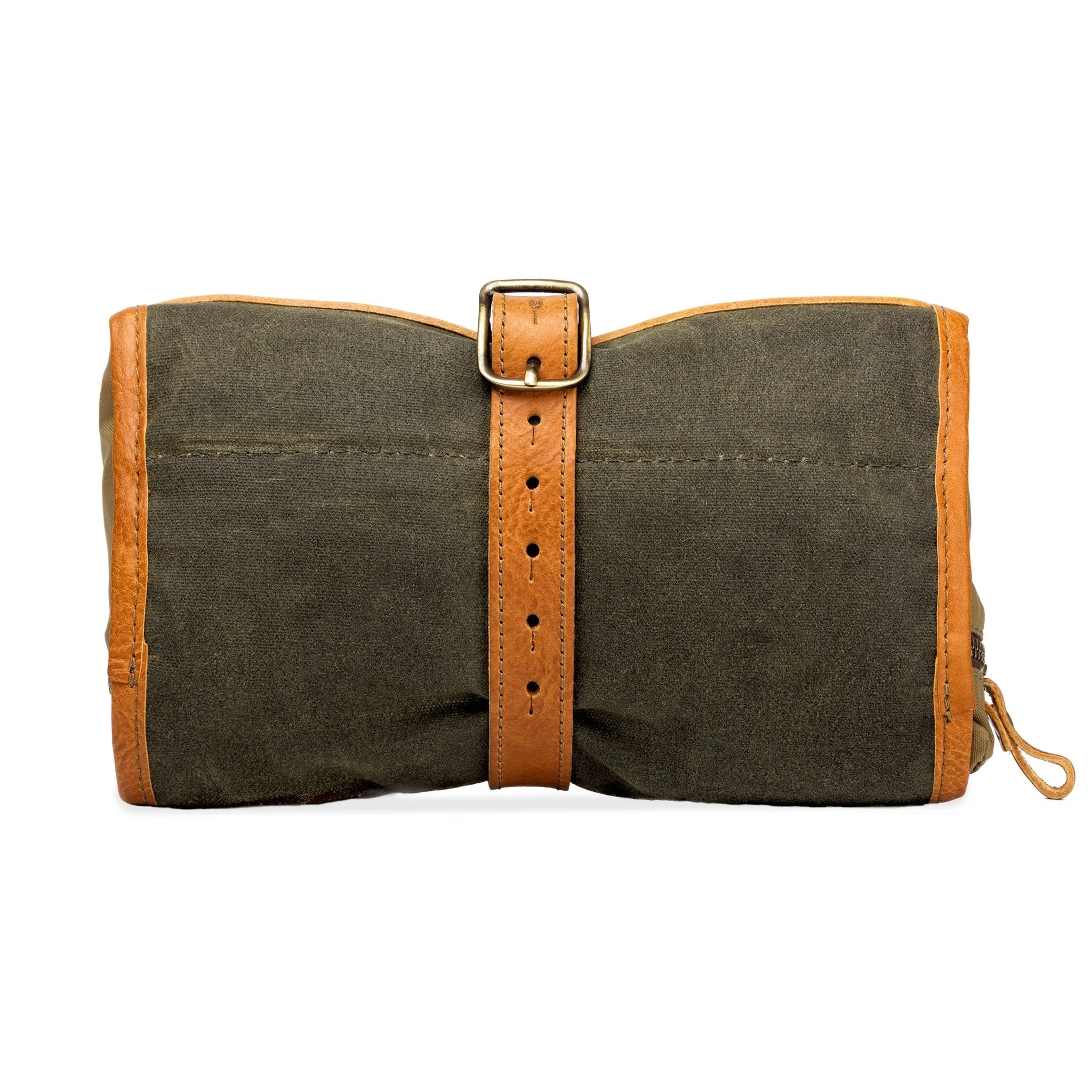 Campaign Waxed Canvas Roll-Up Shave Kit