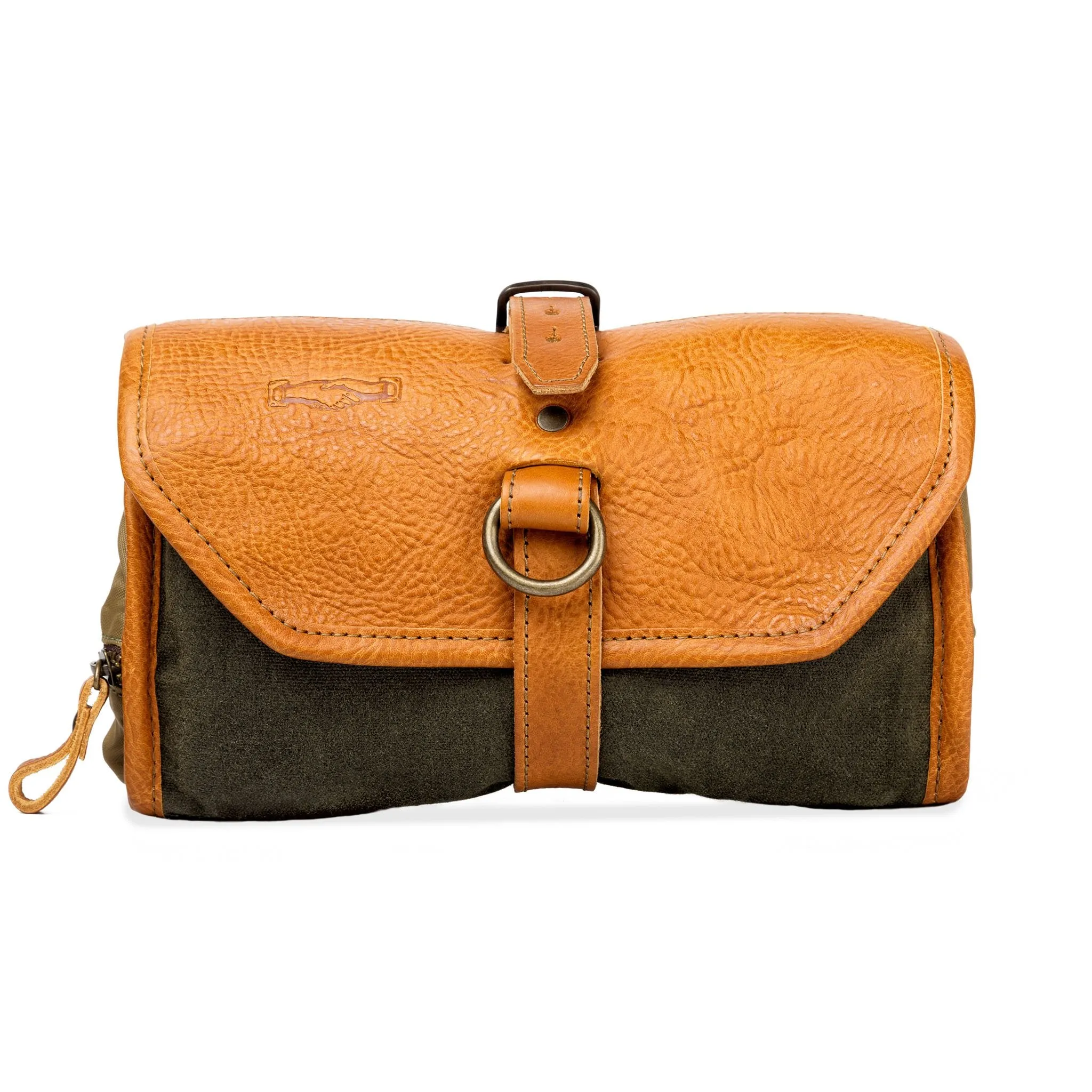 Campaign Waxed Canvas Roll-Up Shave Kit