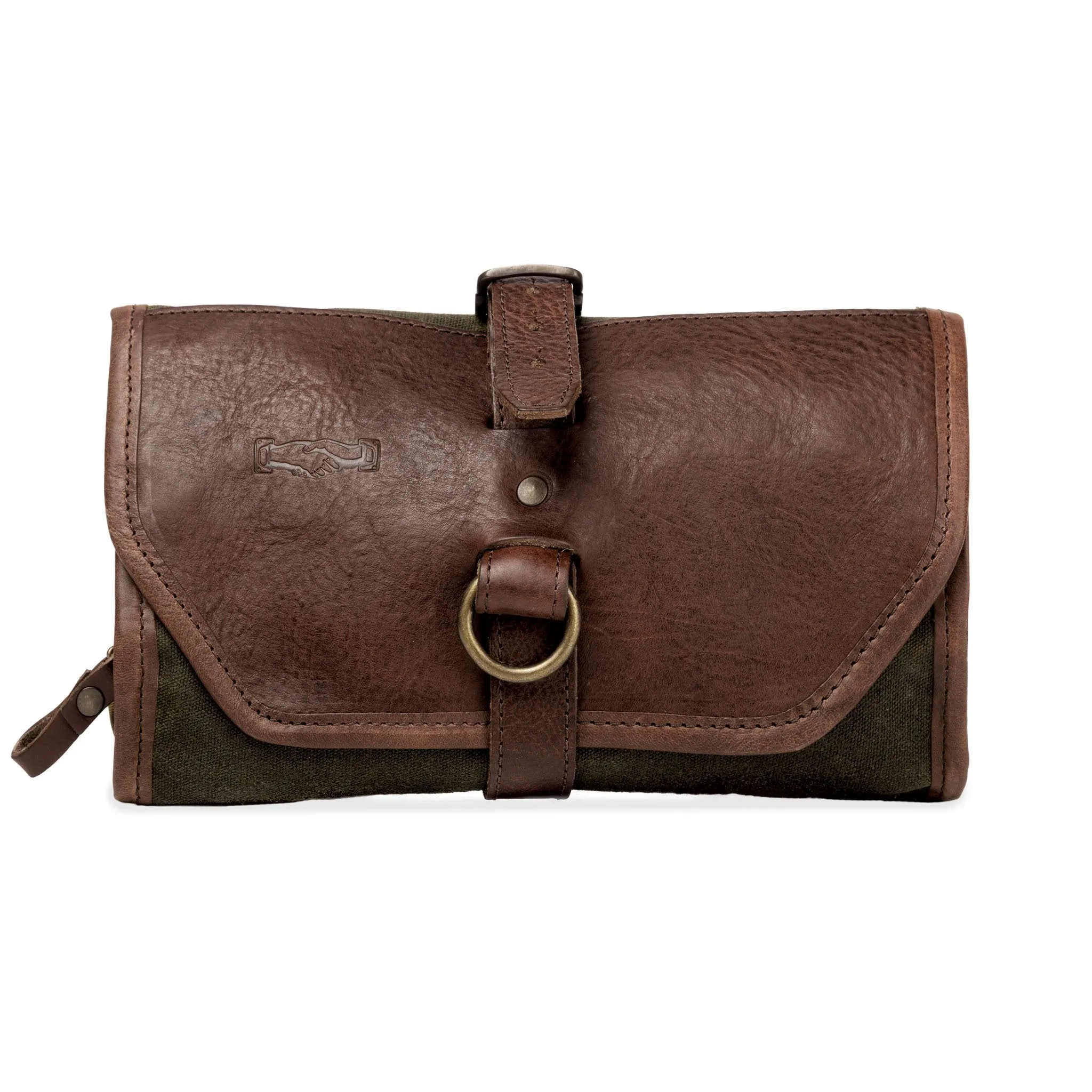 Campaign Waxed Canvas Roll-Up Shave Kit