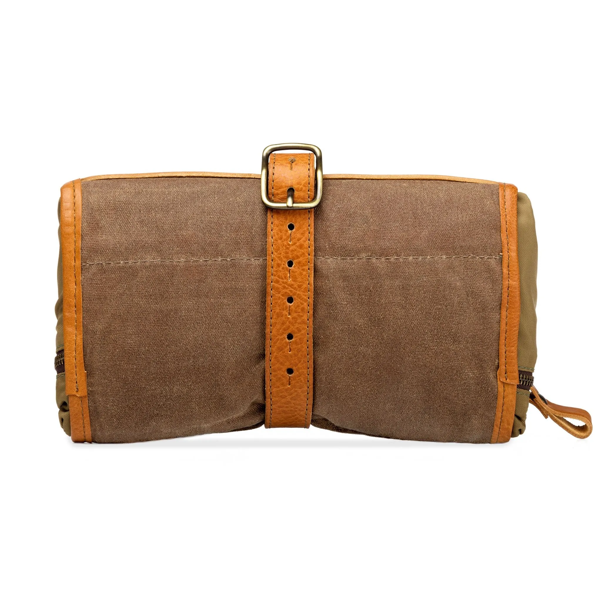 Campaign Waxed Canvas Roll-Up Shave Kit