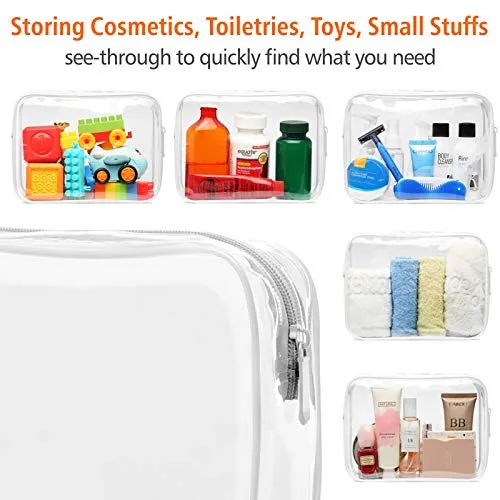 Clear Toiletry Bag, Packism 3 Pack TSA Approved Toiletry Bag