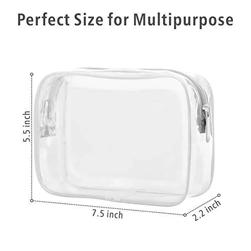 Clear Toiletry Bag, Packism 3 Pack TSA Approved Toiletry Bag
