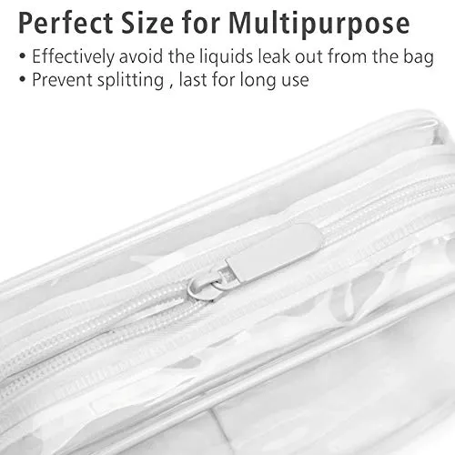 Clear Toiletry Bag, Packism 3 Pack TSA Approved Toiletry Bag
