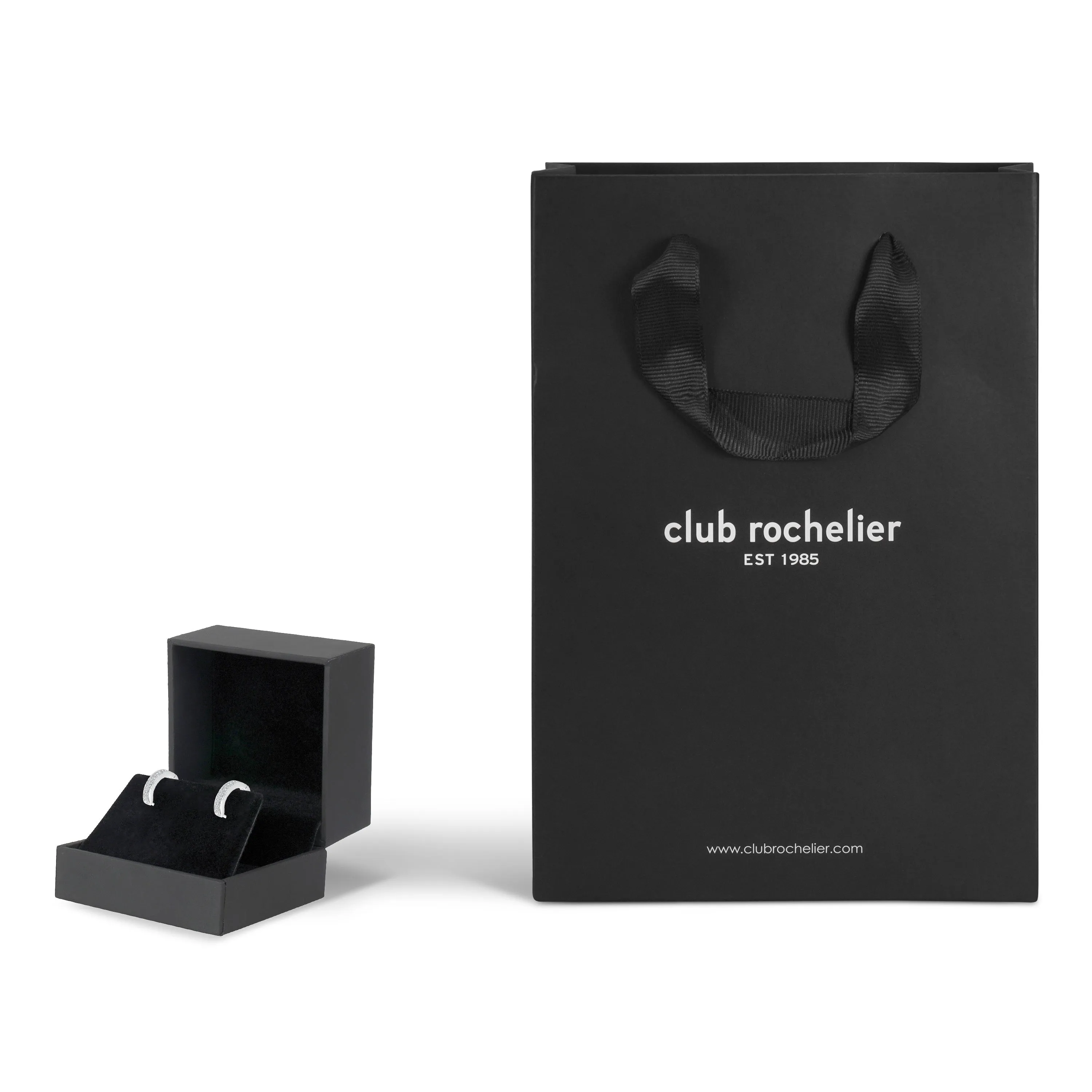 Club Rochelier 5A Cubic Zirconia Luxury Huggie Earrings