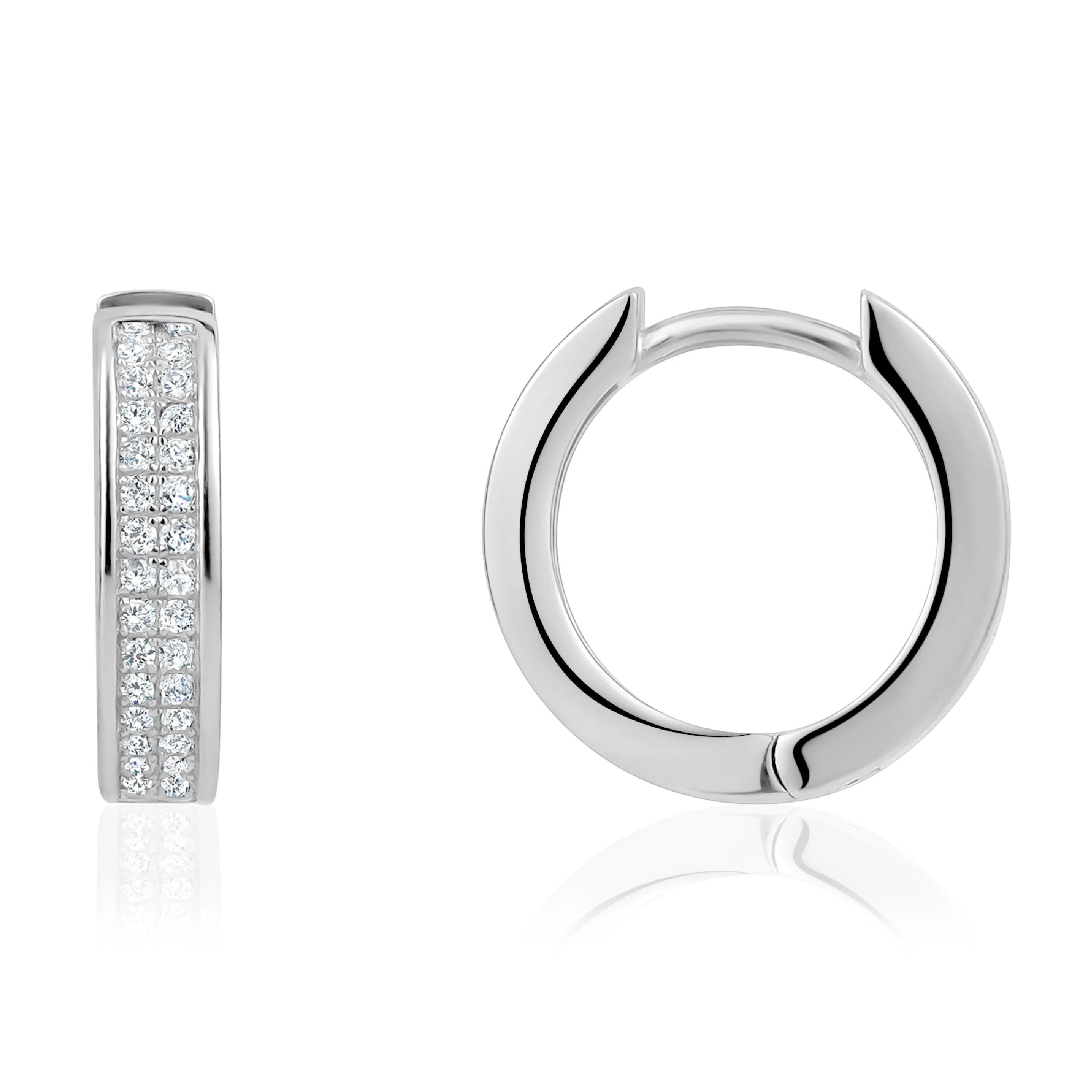 Club Rochelier 5A Cubic Zirconia Luxury Huggie Earrings