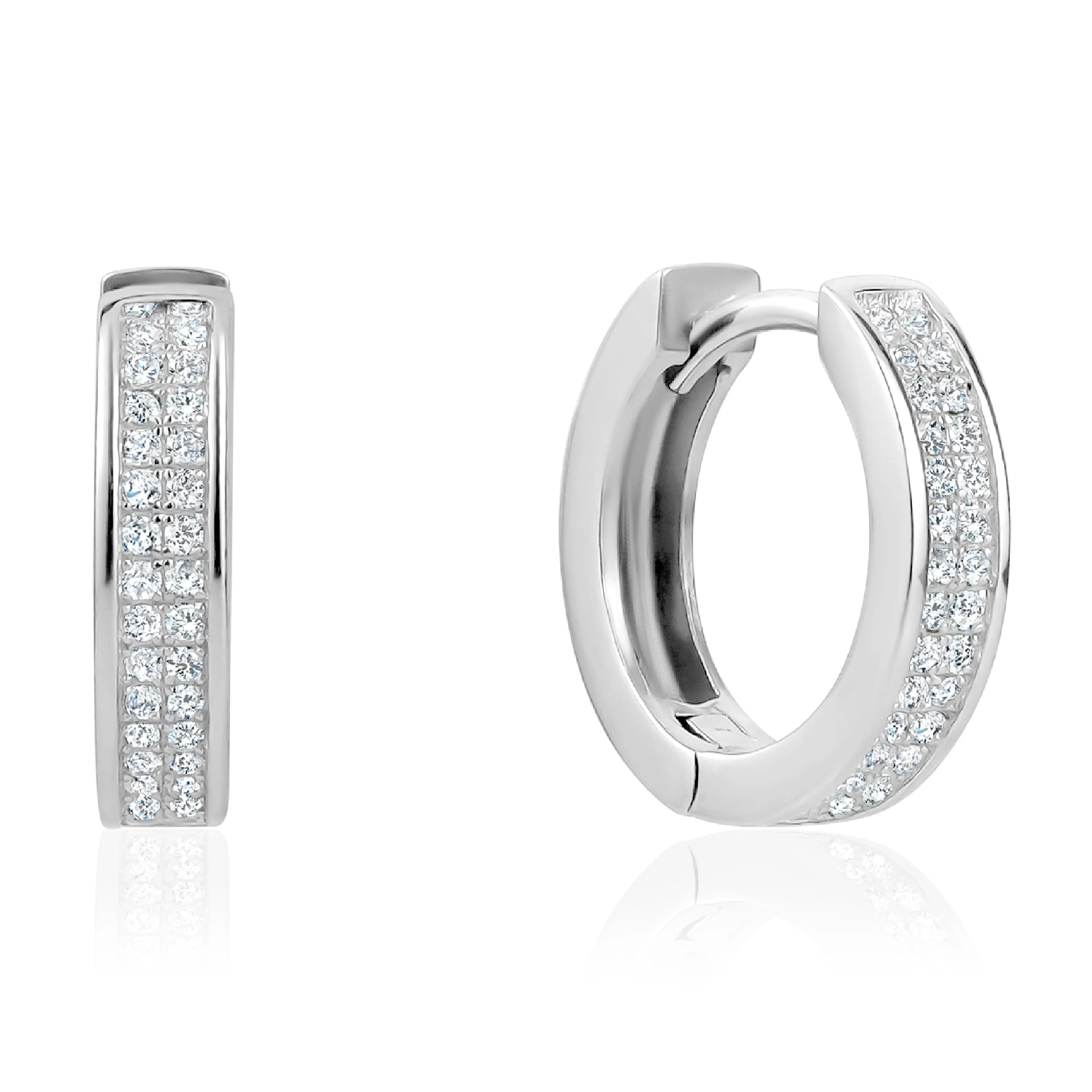 Club Rochelier 5A Cubic Zirconia Luxury Huggie Earrings