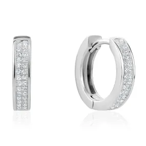 Club Rochelier 5A Cubic Zirconia Luxury Huggie Earrings