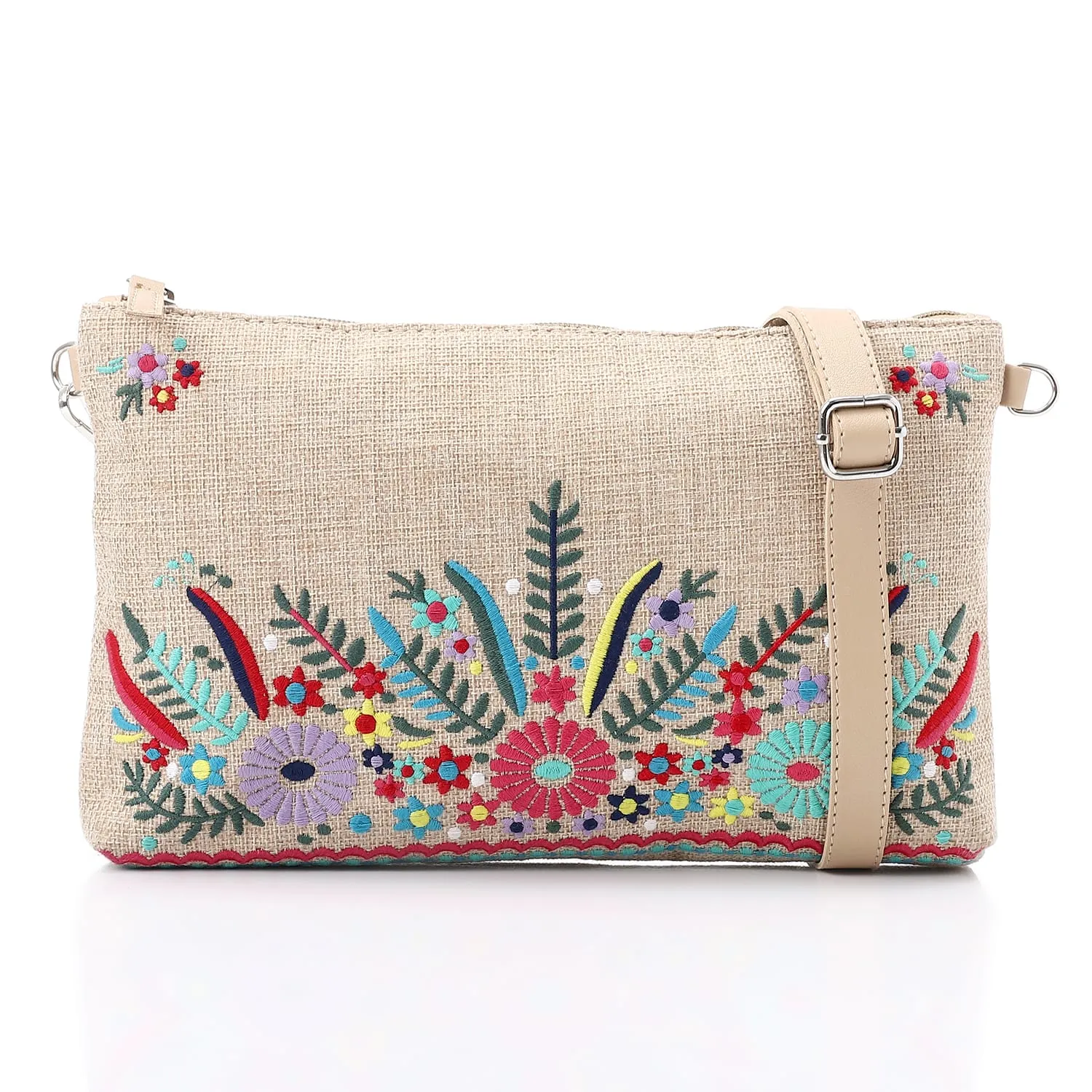 CLUTCH BAG WITH FLORAL DESIGN