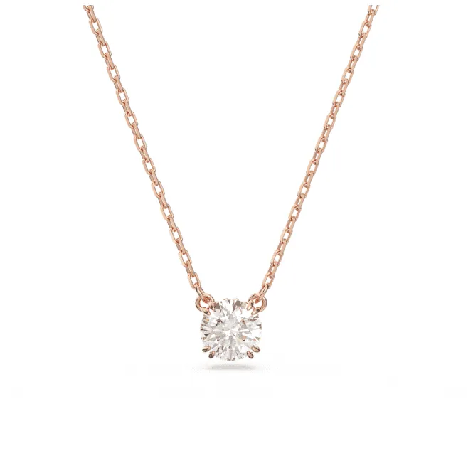 Constella Round Cut White Rose Gold-tone Plated Pendant 5636710