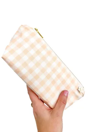 Coral Gingham Stash Baby Bag