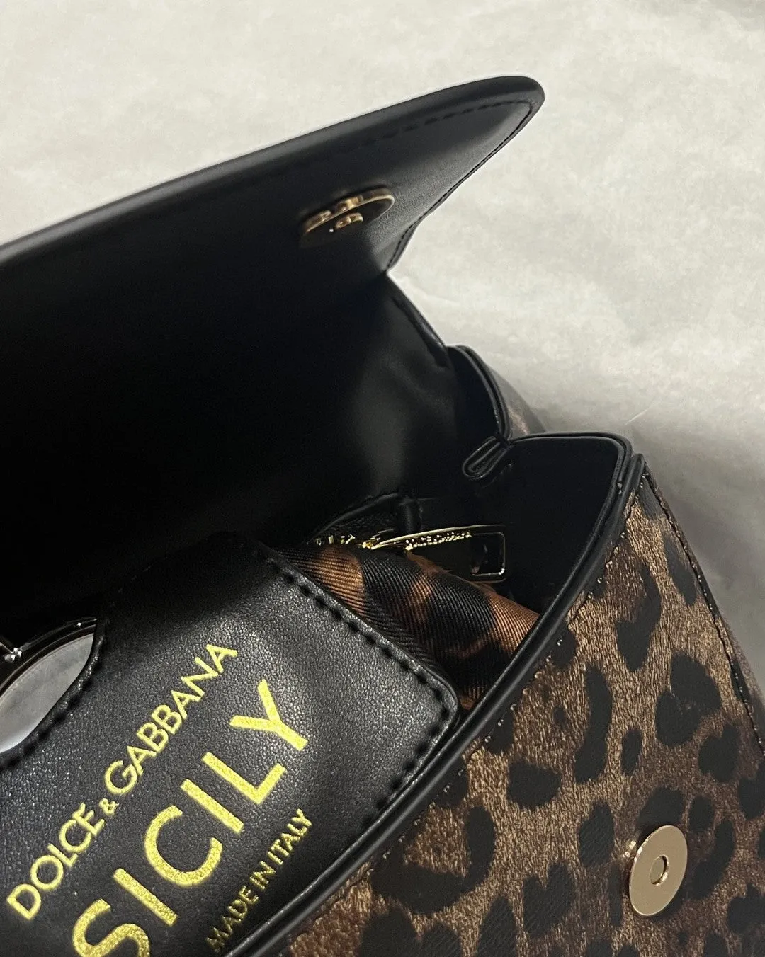 DG Sicily Bag In Leopard-Print Pony Hair Multicolour For Women 10.2in/26cm DG