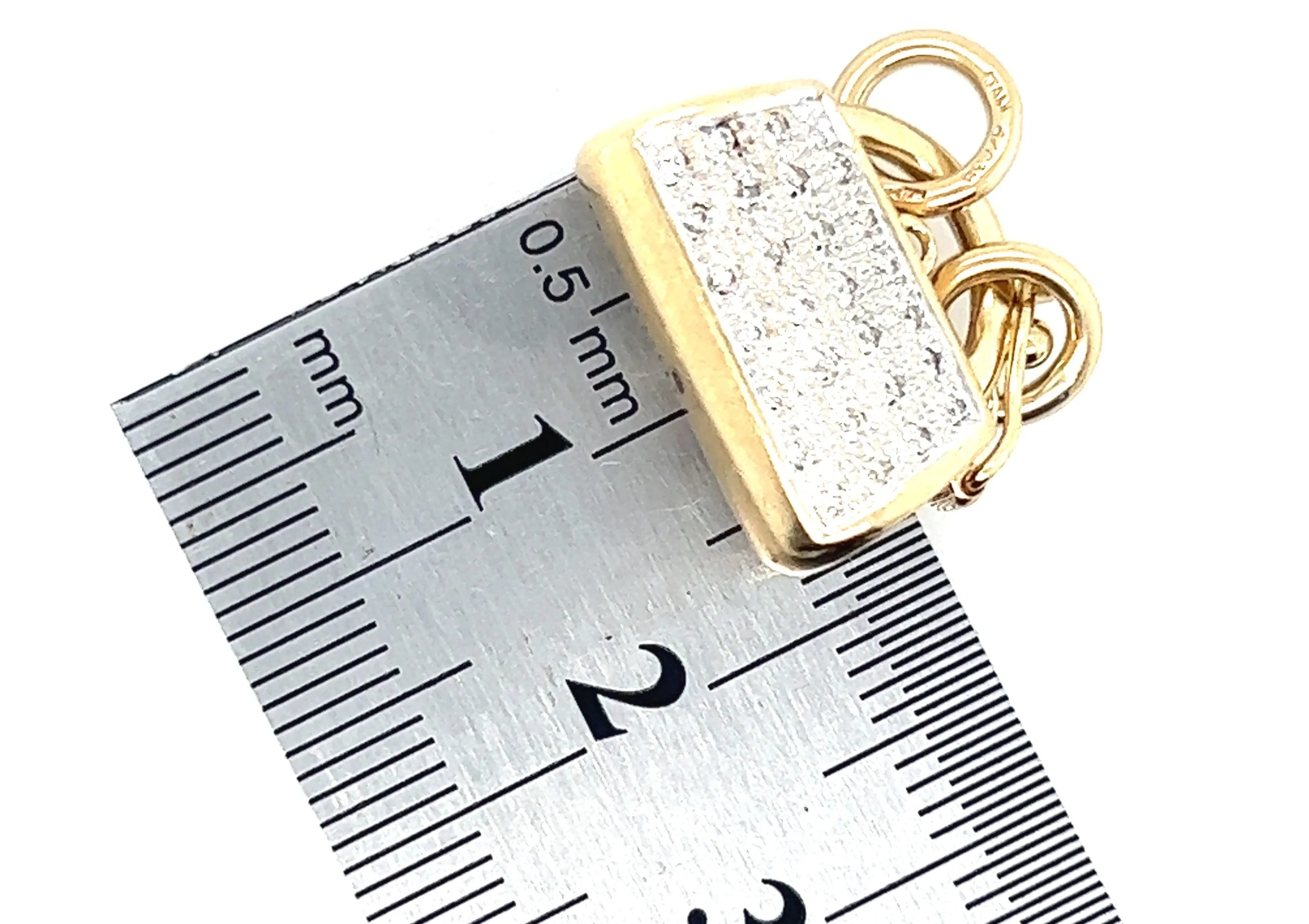 Diamond 9ct Yellow Gold Padlock Clasp/Charm