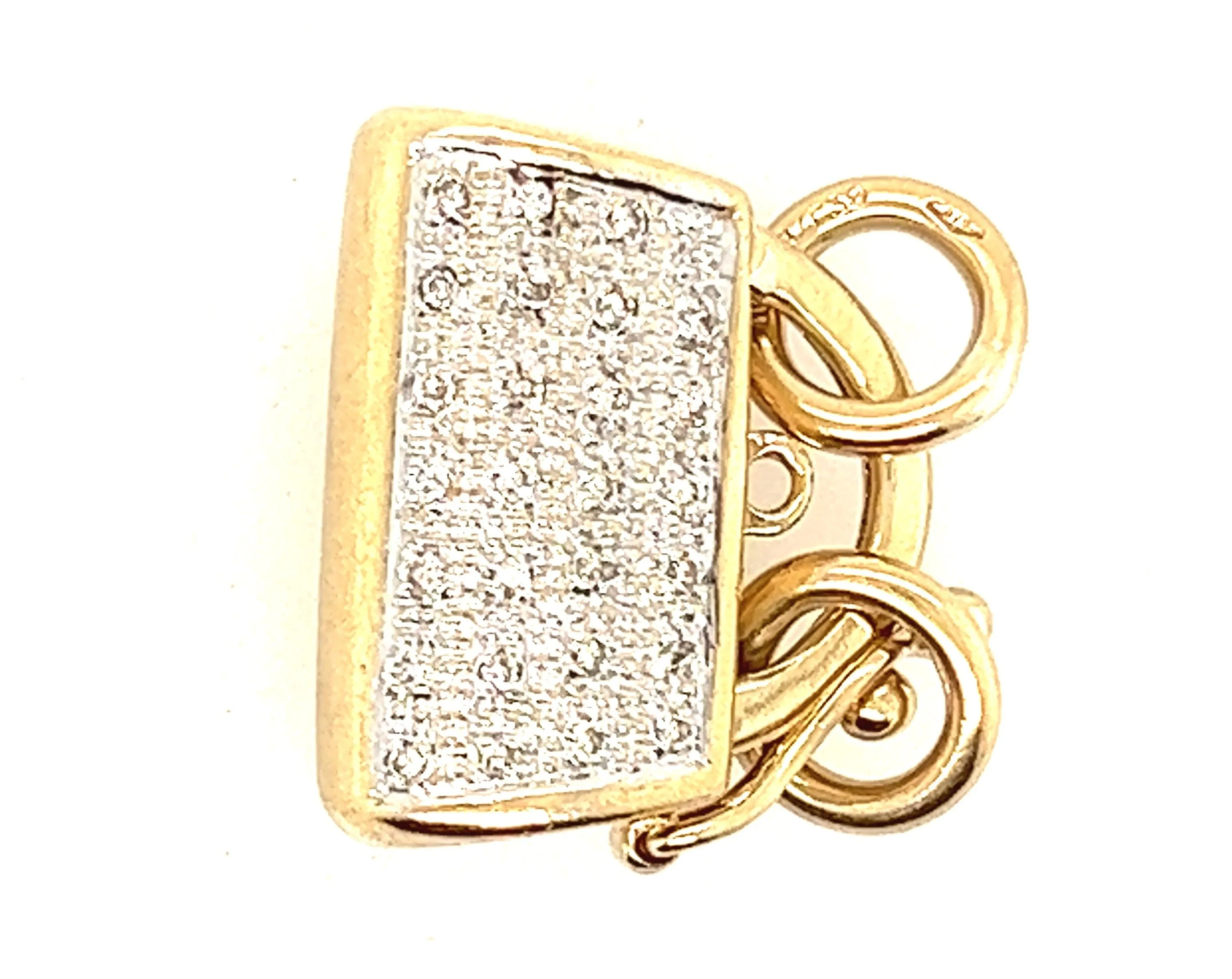 Diamond 9ct Yellow Gold Padlock Clasp/Charm