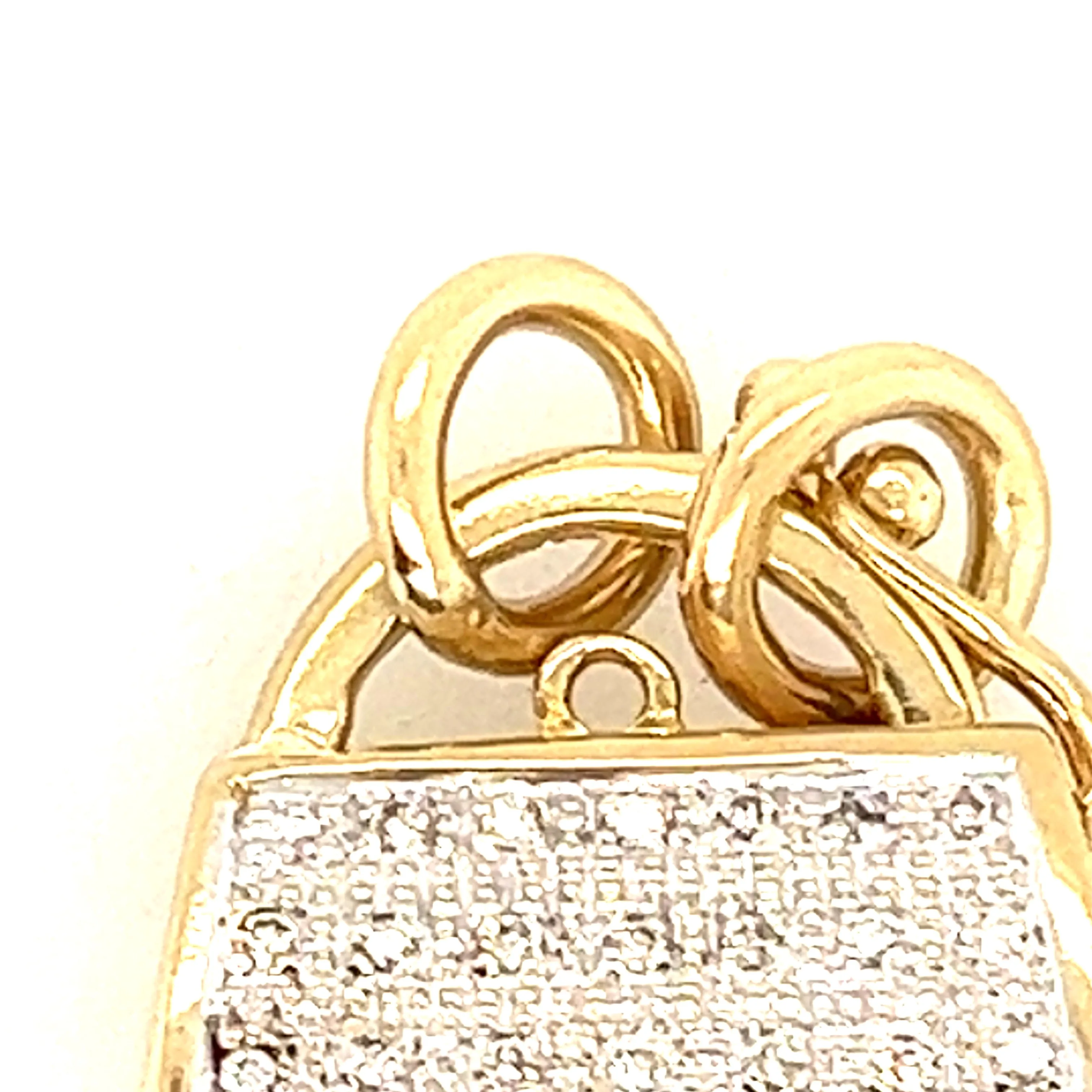 Diamond 9ct Yellow Gold Padlock Clasp/Charm