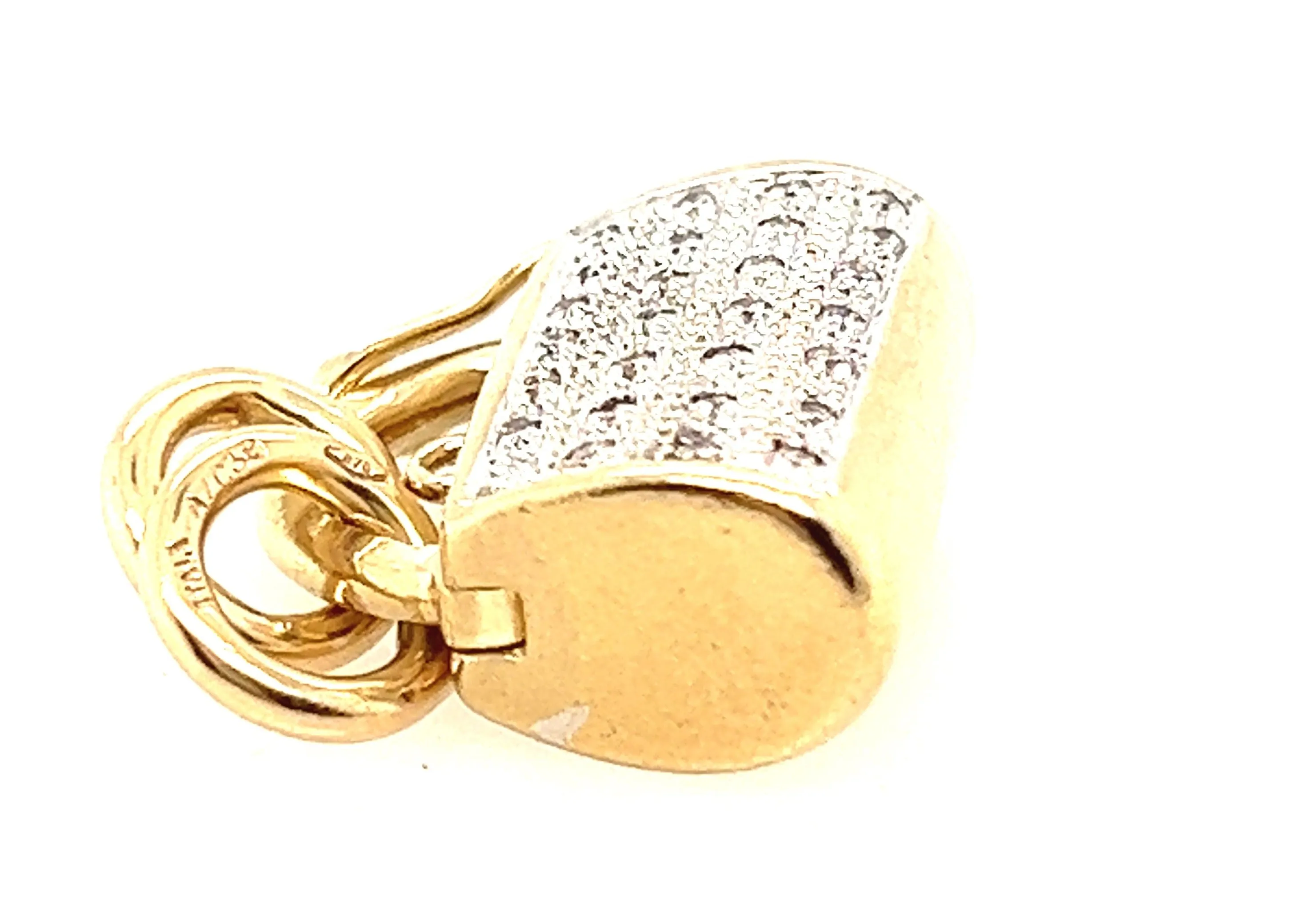 Diamond 9ct Yellow Gold Padlock Clasp/Charm