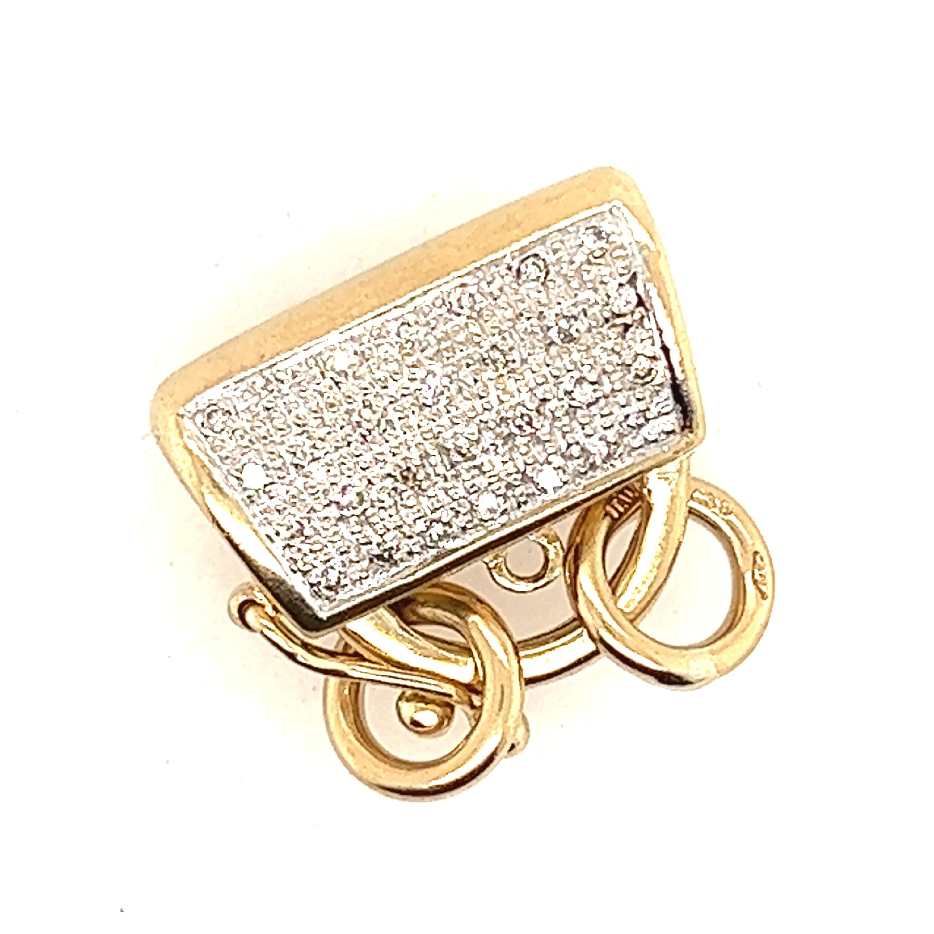 Diamond 9ct Yellow Gold Padlock Clasp/Charm
