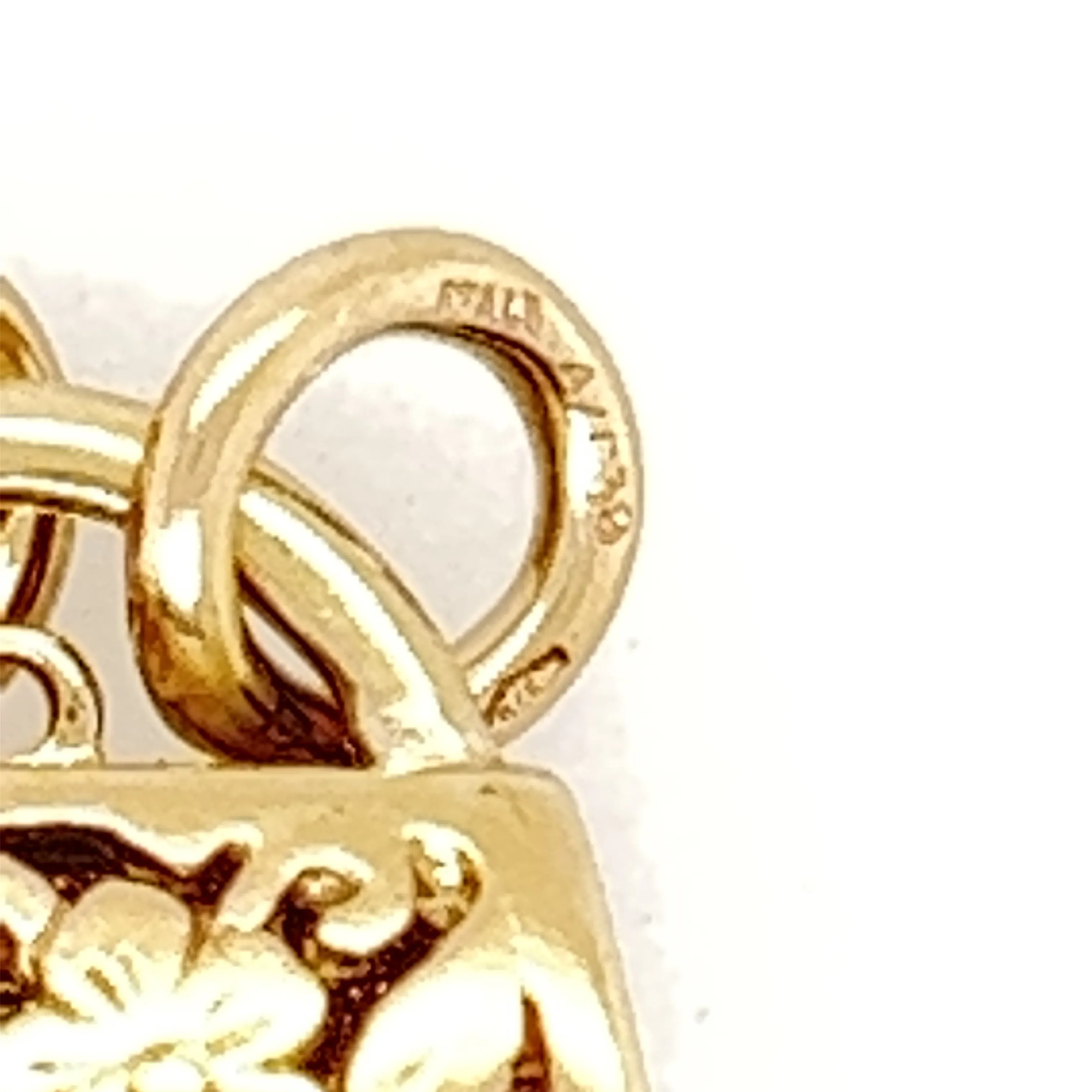 Diamond 9ct Yellow Gold Padlock Clasp/Charm