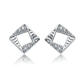Elise Outlined Square Earrings