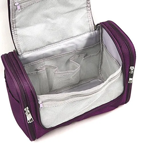 Extra Large Capacity Hanging Toiletry Bag for Men & Women, Purple