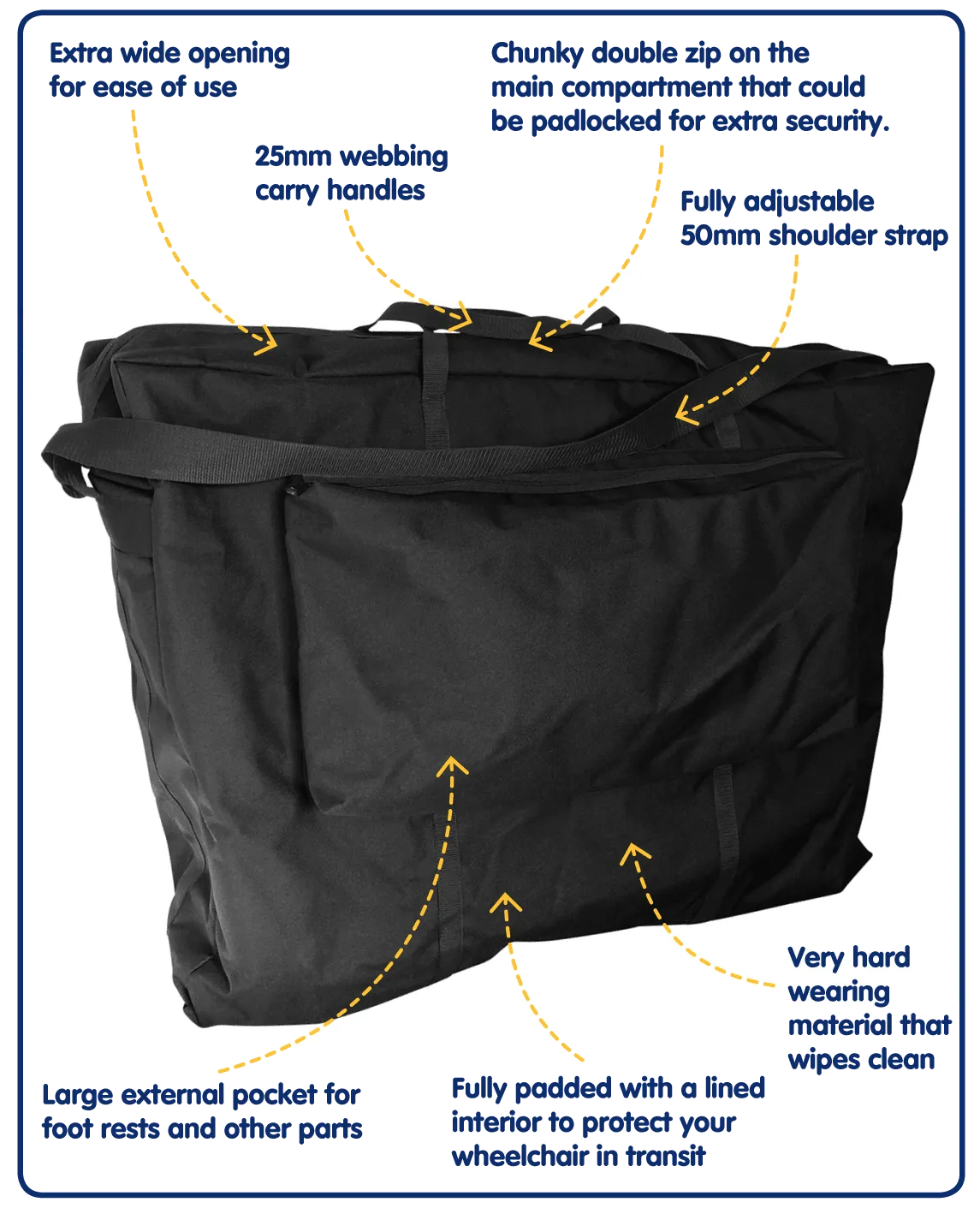 Flight / Travel Storage Bag For Wheelchair