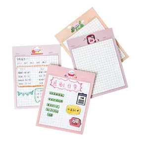 Flower ink produced pink bear cute note book MEMO checkered paper B5 NP-030015
