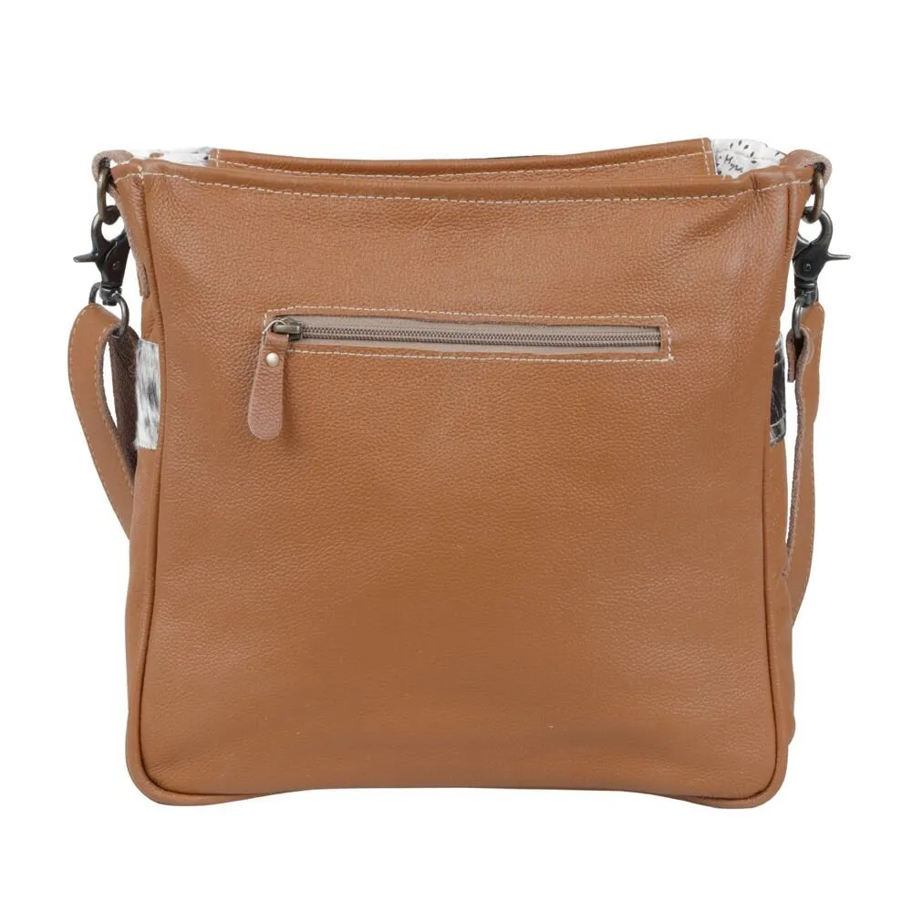 Genetic Hair On Leather Shoulder Bag