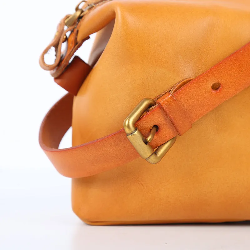 Genuine Leather Cube Clutch Toiletry&Cosmetic Bag Purse Pouch Womens