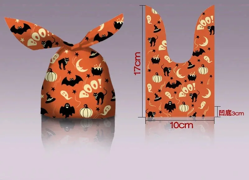 Halloween Bunny Ears Pumpkin Candy Bag