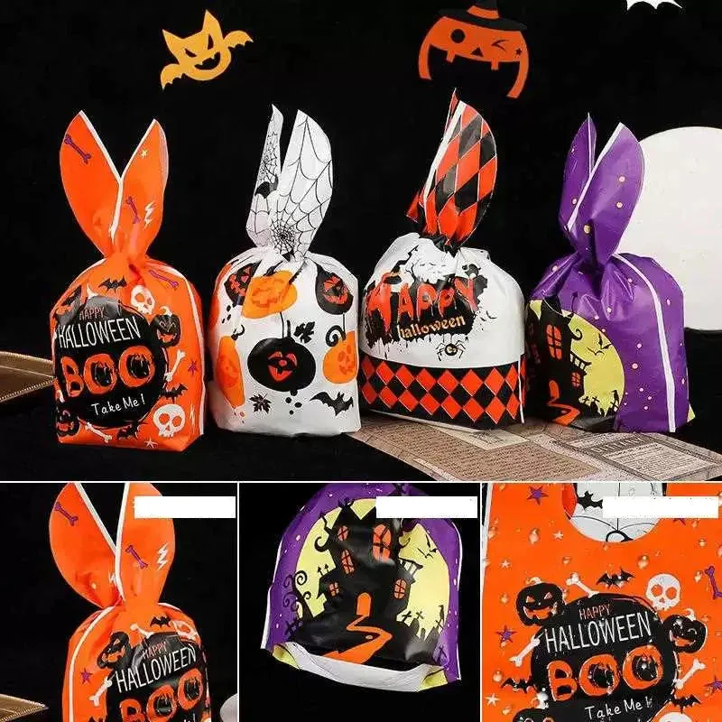 Halloween Bunny Ears Pumpkin Candy Bag