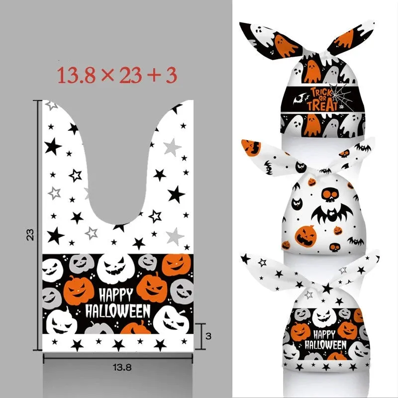 Halloween Bunny Ears Pumpkin Candy Bag