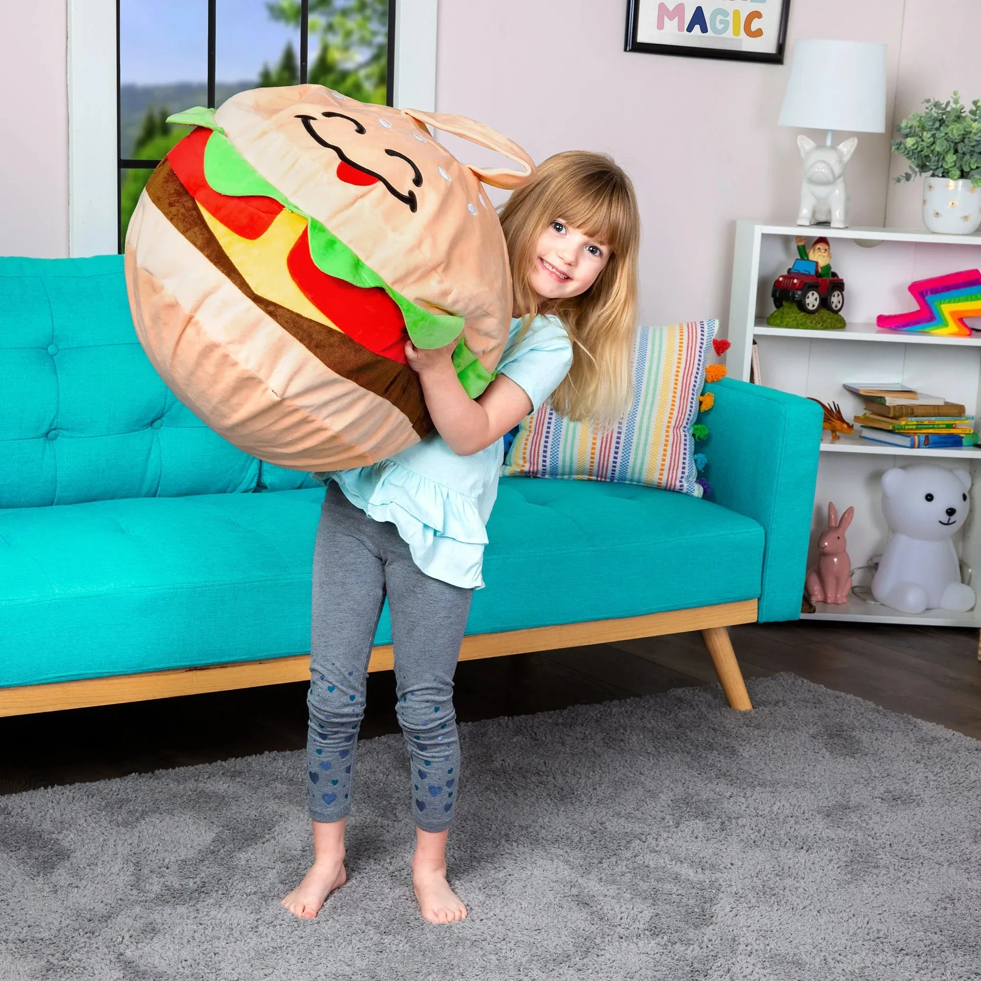 Hamburger Toy Storage Bag