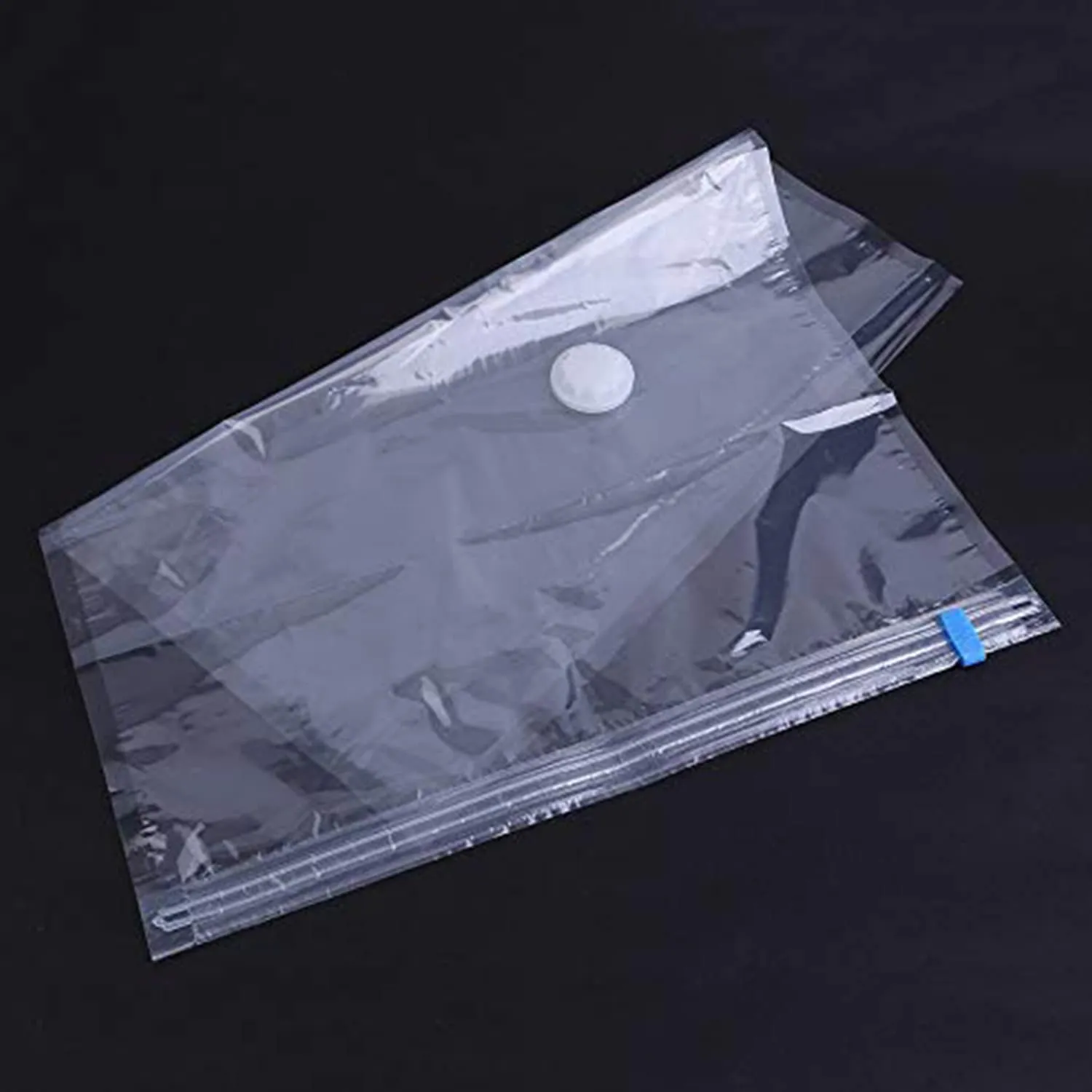 Heart Home Vacuum Storage Bags|Space Saver Bags|Travel Vacuum Storage Seal Bags for Comforters Blankets Clothes Pillows With Hand Pump,70x100 cm,Pack of 4 (Transparent)