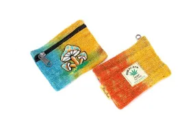 Hemp Coin Purse - Tie Dye Mushrooms -unique