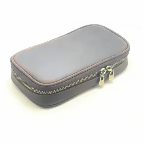 JJNUSA The Best Man Toiletry Bag In Genuine Leather Gray Canvas Groomsman  Wedding Gift Toiletry  Zipper wallet bag