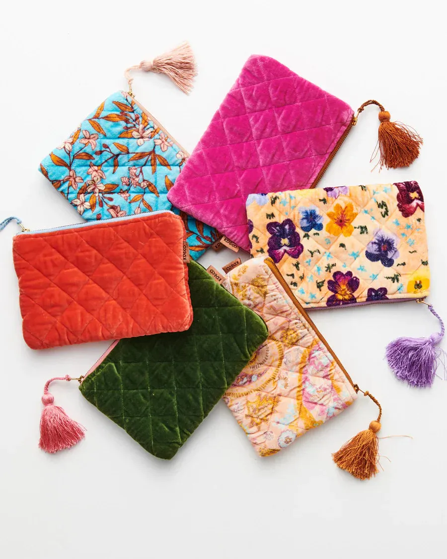 Kip & Co - Velvet Cosmetic Purse (Paisley Paradise)